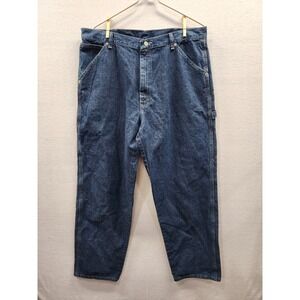Wrangler Hero Carpenter Blue Jeans Men's 36x32 Skater Baggy Y2K 2000s Work ~ NWT